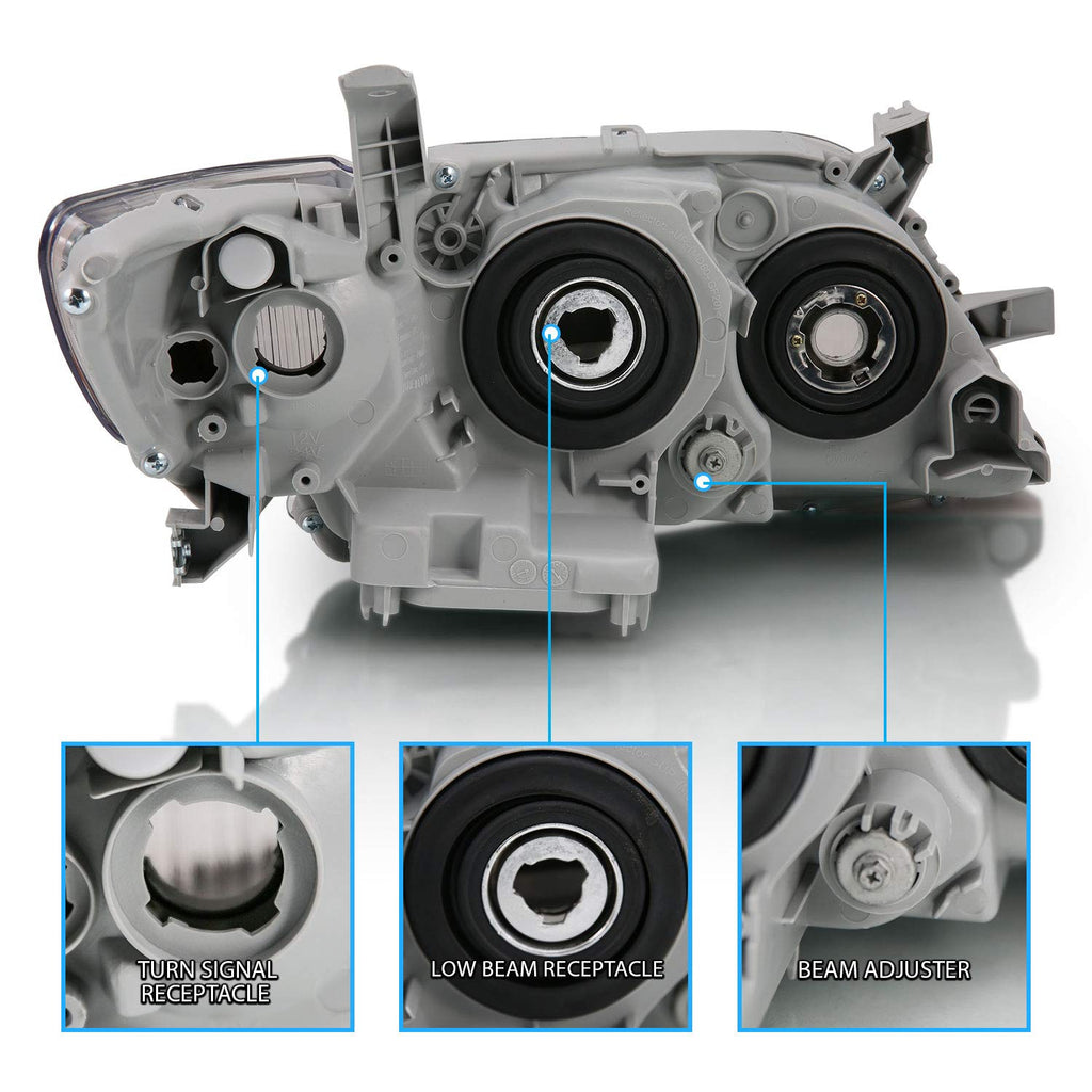 2007-2009 Toyota Camry Black Projector Headlight Assembly Pair E406