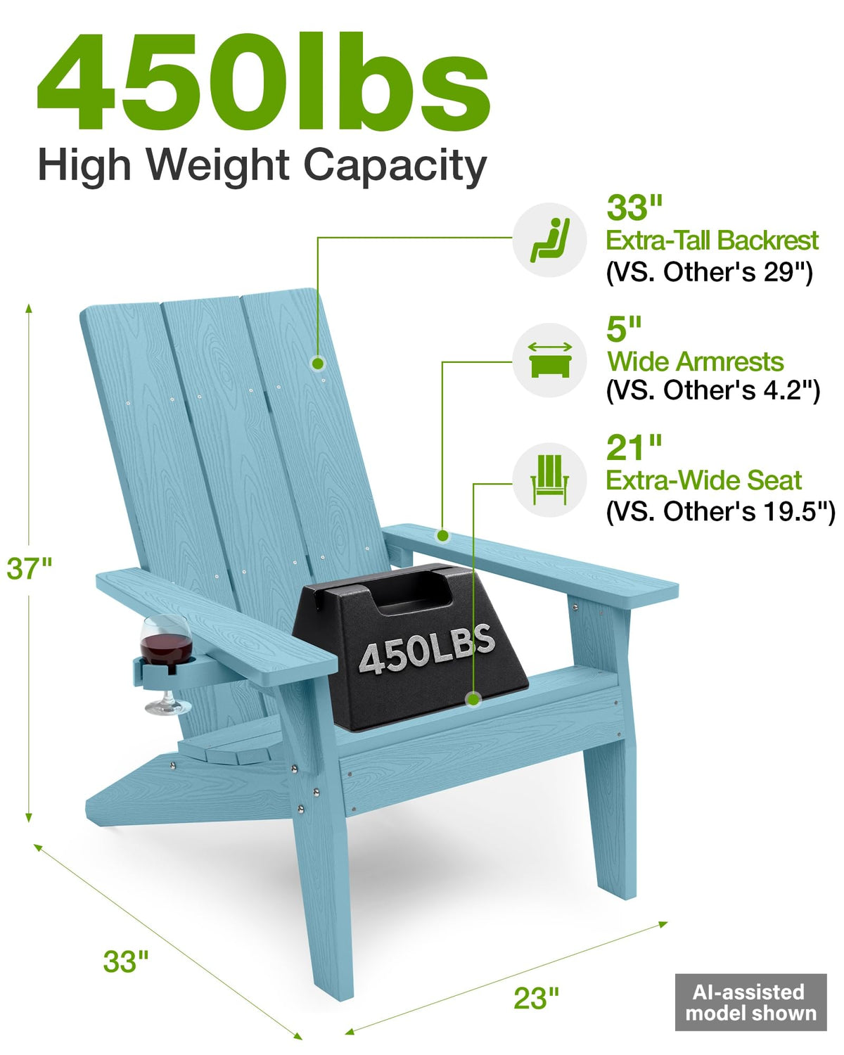 Oversized Adirondack Chair K931