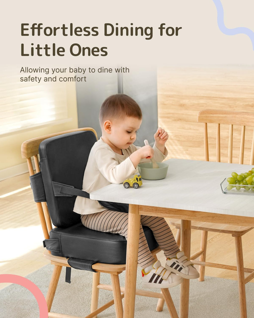 Toddler Booster Seat with Backrest T663