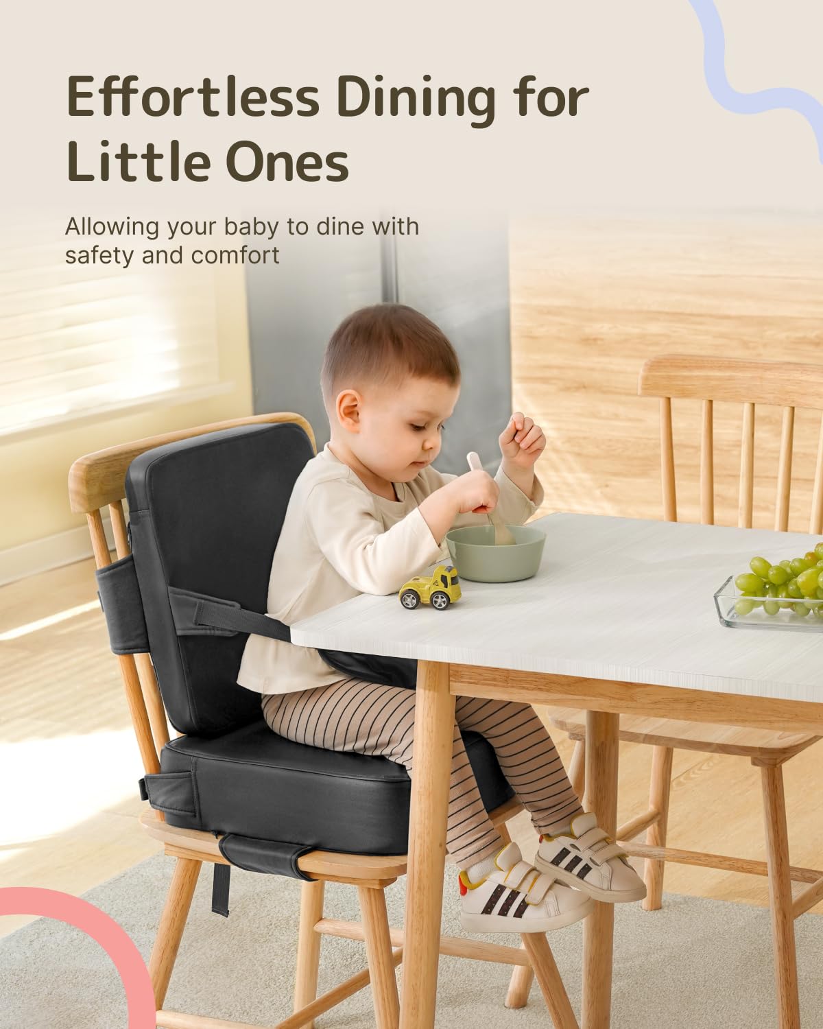 Toddler Booster Seat with Backrest T663