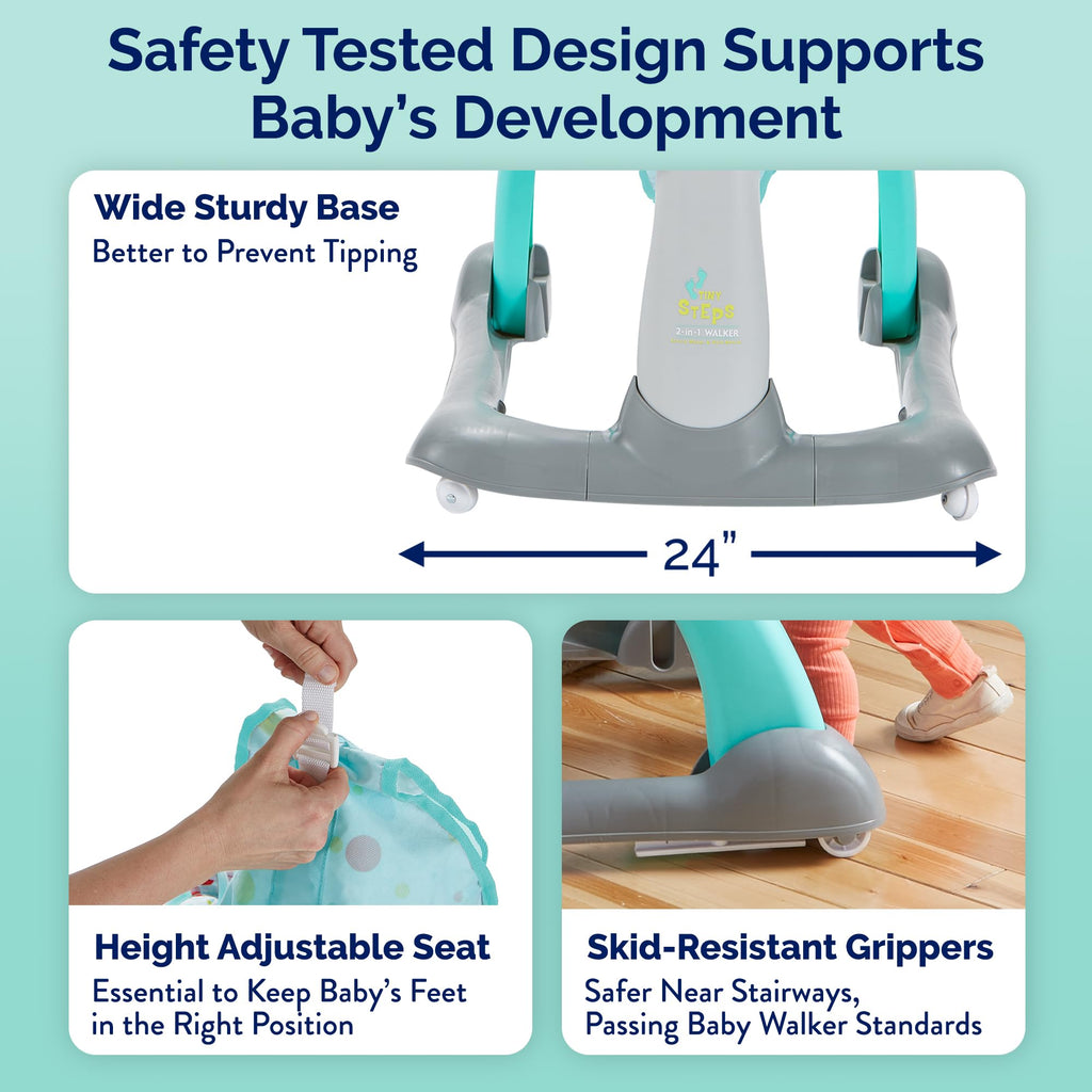 Foldable Adjustable Baby Walker with Wheels Q6958