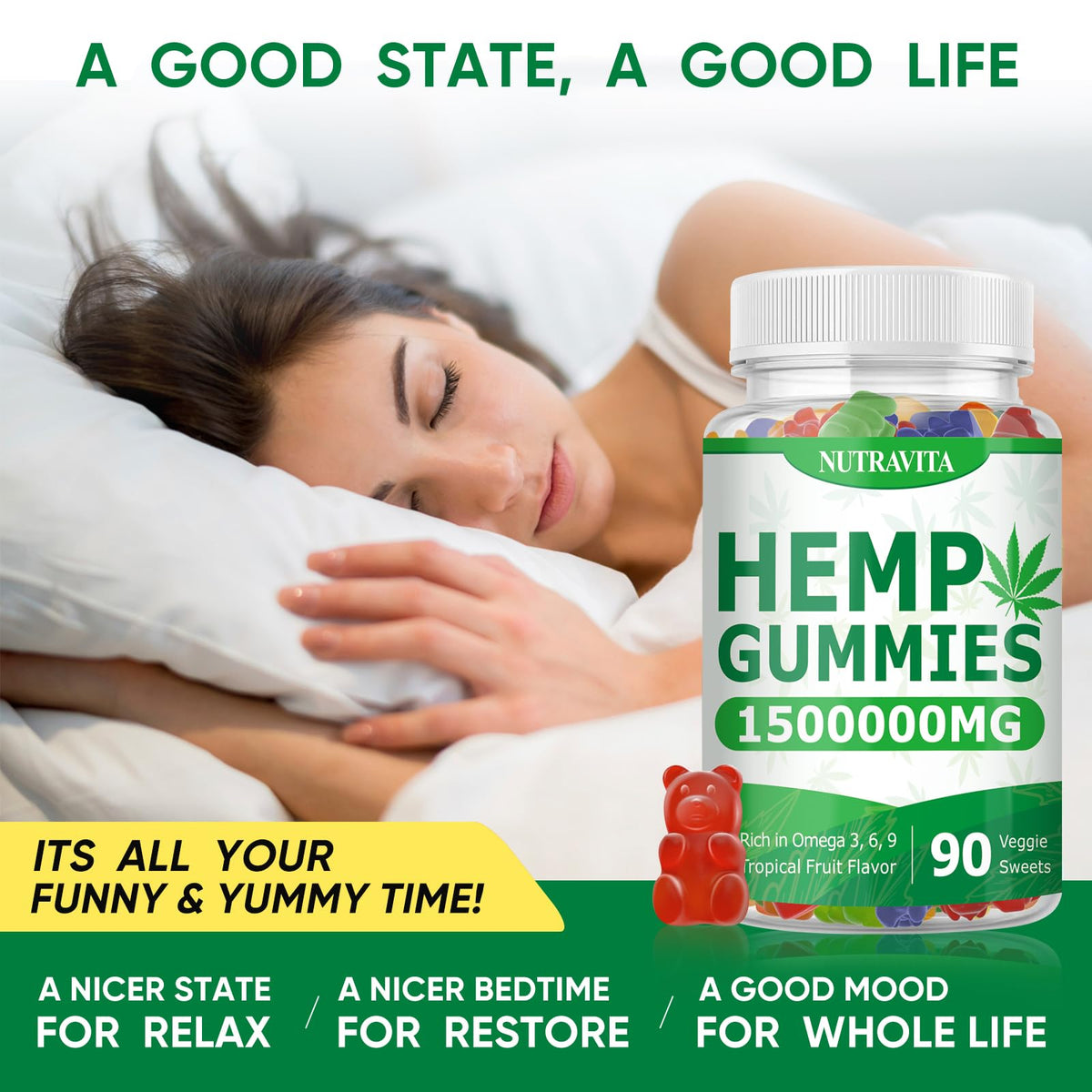Hemp Gummies 90 Gummies M2783