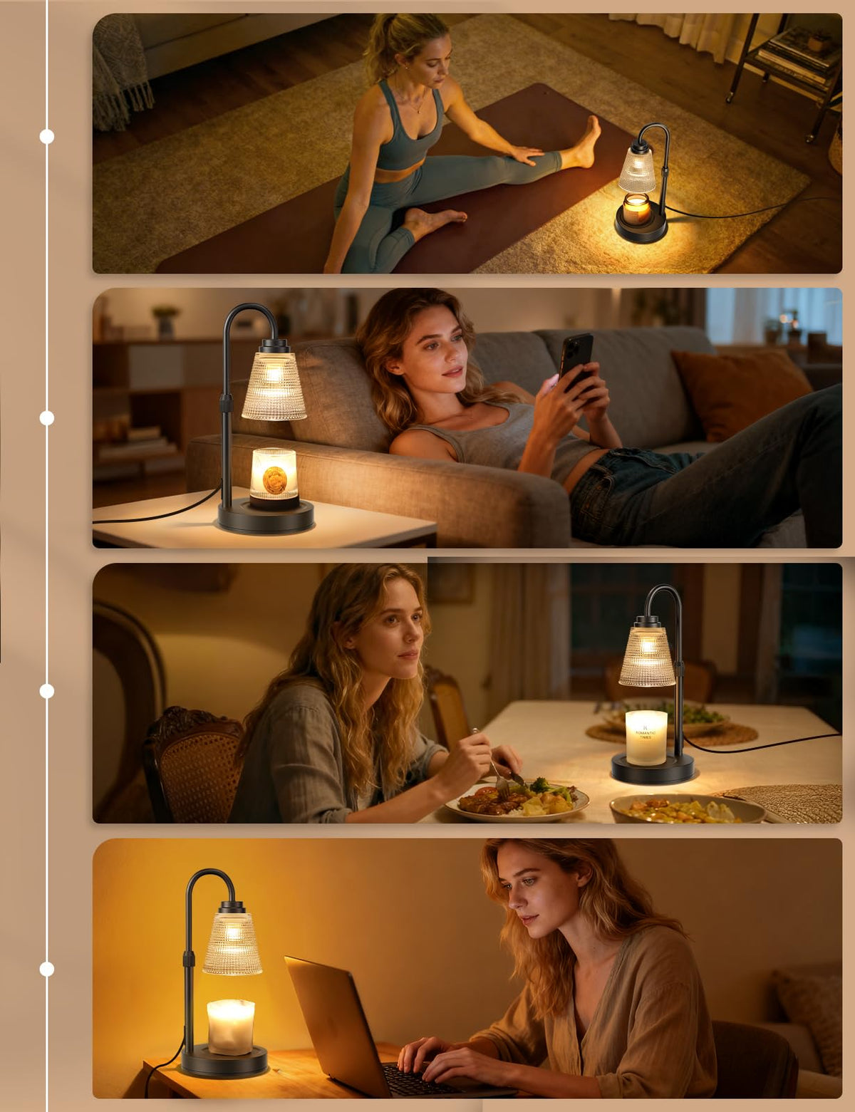 Dimmable Candle Warmer Lamp with Timer M302433