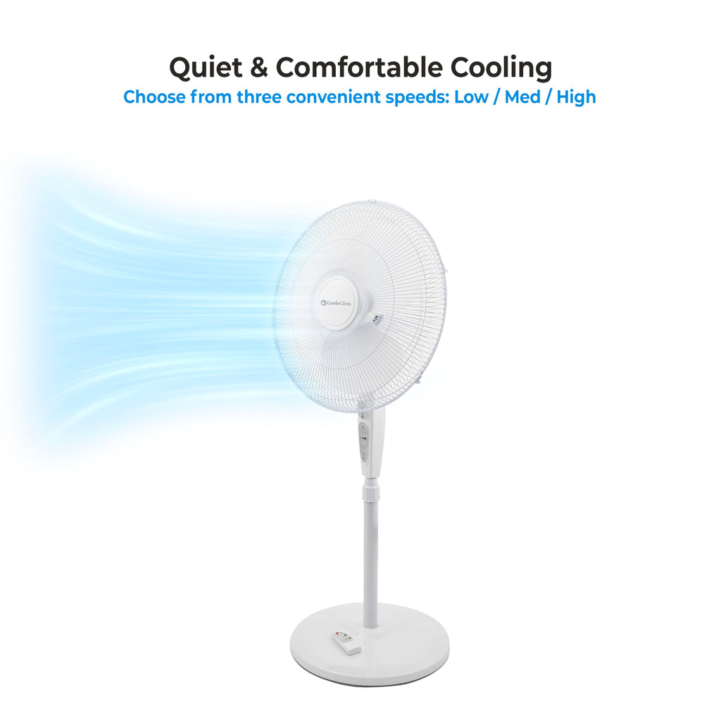 18-Inch Oscillating Pedestal Fan with Remote Control V752