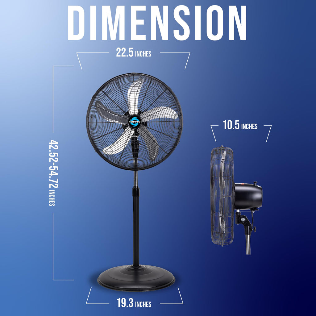 20 Inch 3 Speed Oscillating Pedestal Fan U751612