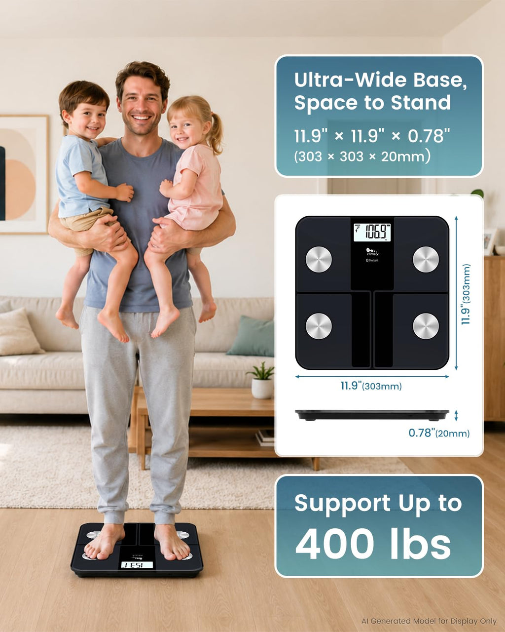 Rechargeable Digital Bathroom Scale O1467
