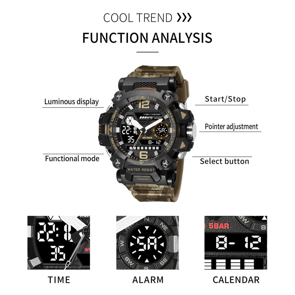 Water Resistant LED Digital Wrist Watch B878