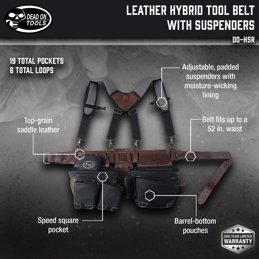 Leather Hybrid Tool Belt with Suspender E2069