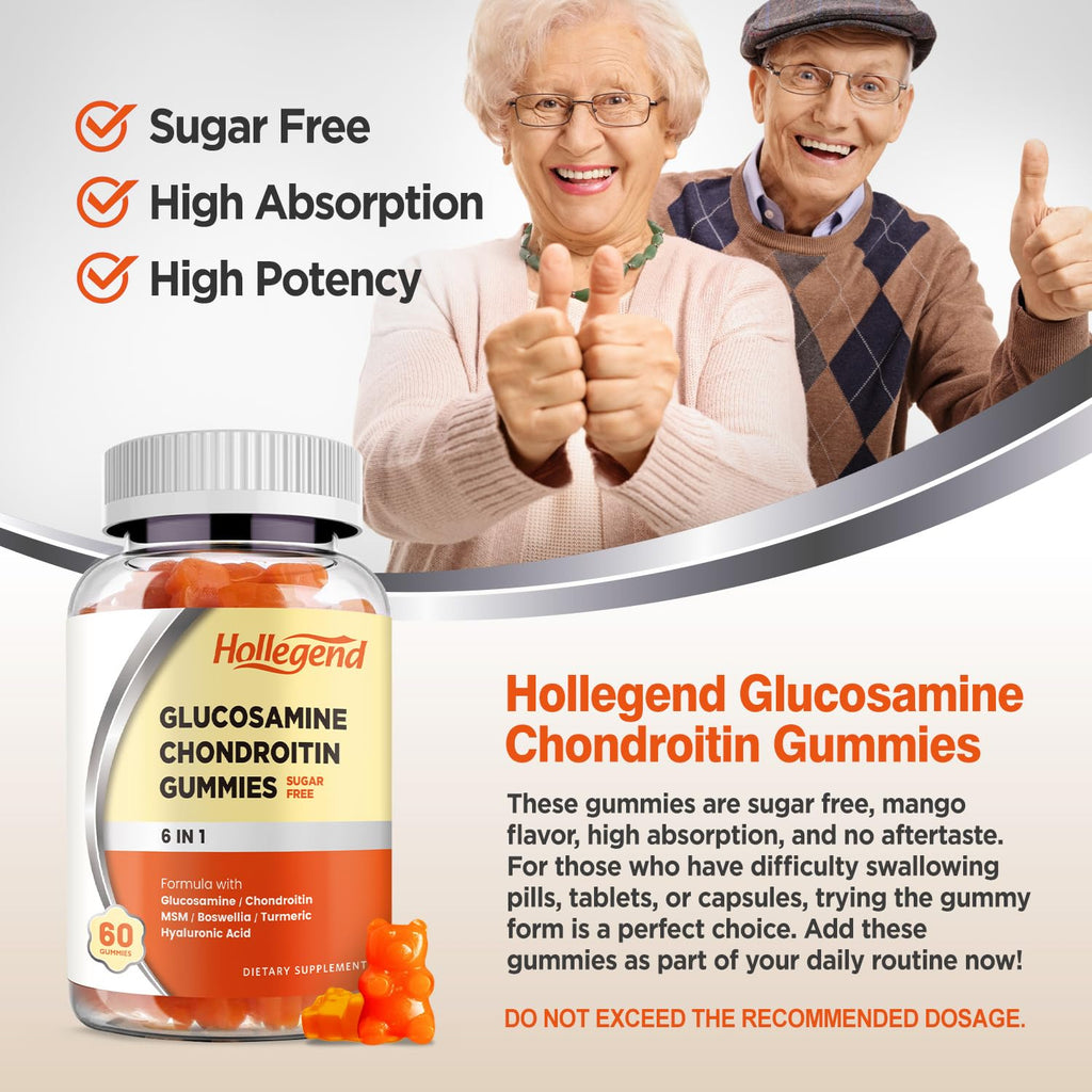 Sugar Free Glucosamine Chondroitin Gummies 60 Count F745