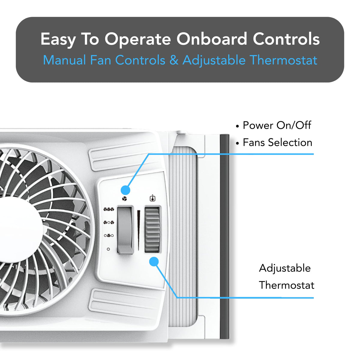 Triple Window Fan with 3-Speeds & Expandable Width D60000