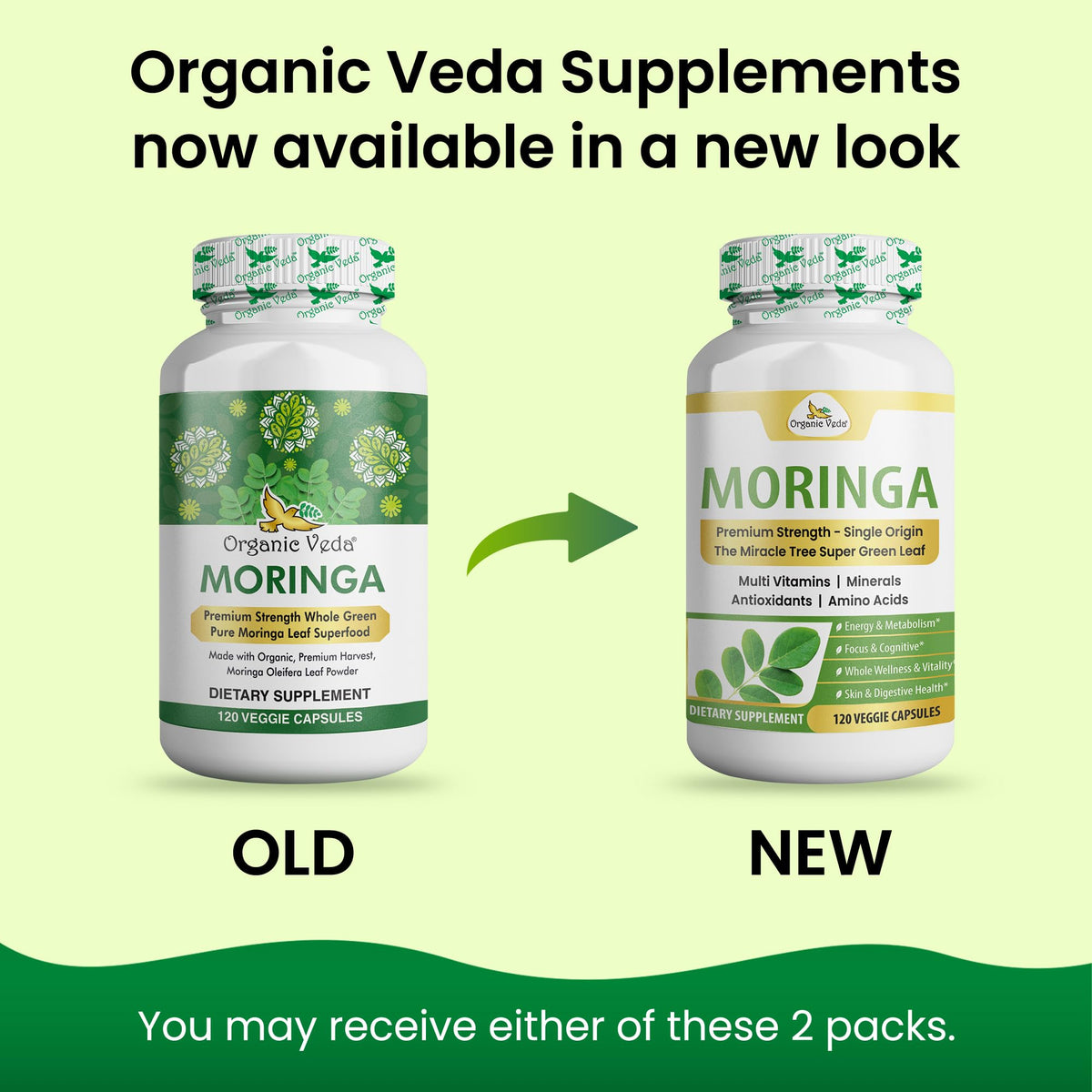 1000mg Organic Moringa Capsule 120 Vegan Capsule C6315