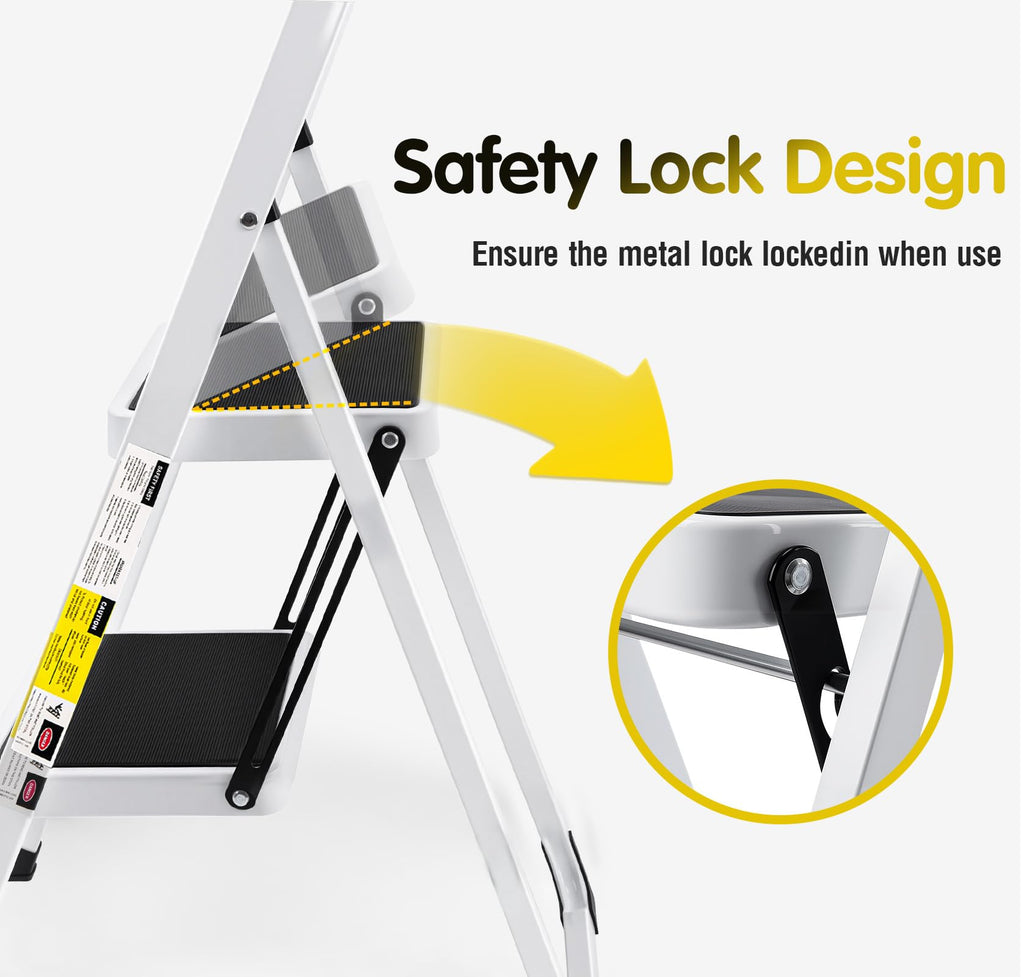 2 Step Folding Stool with Anti-Slip Pedal C811