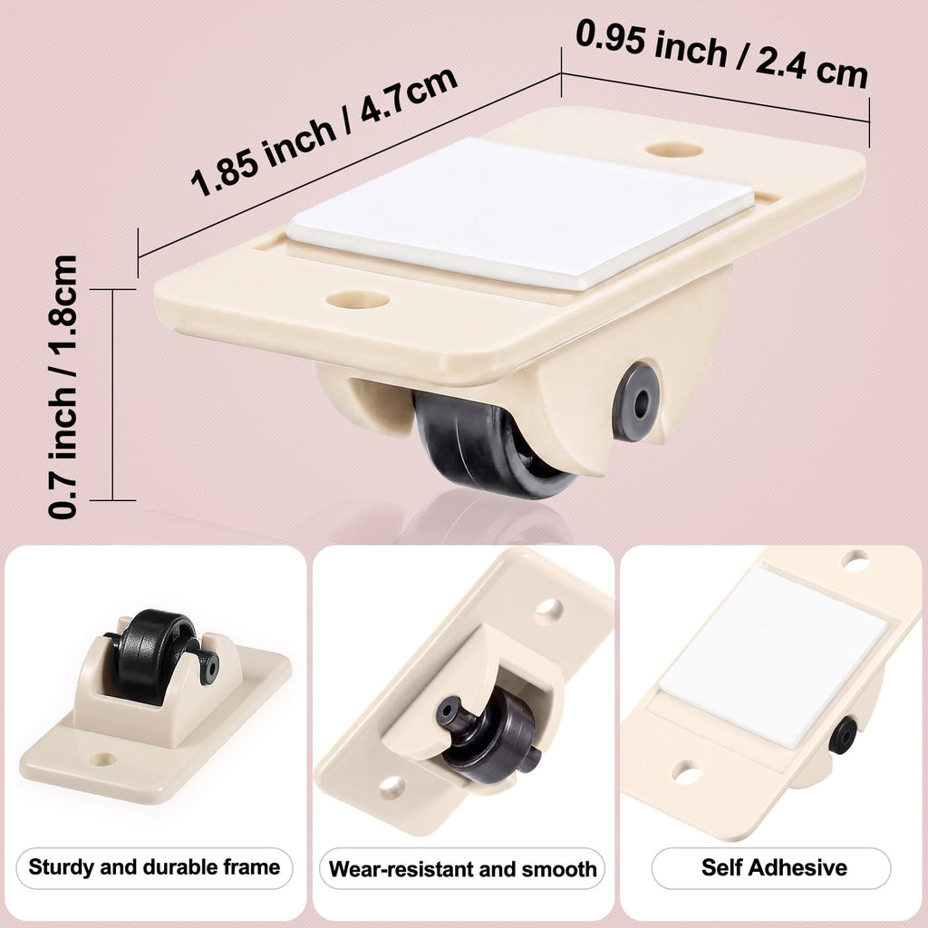 24 Pack Self Adhesive Mini Casters O8185