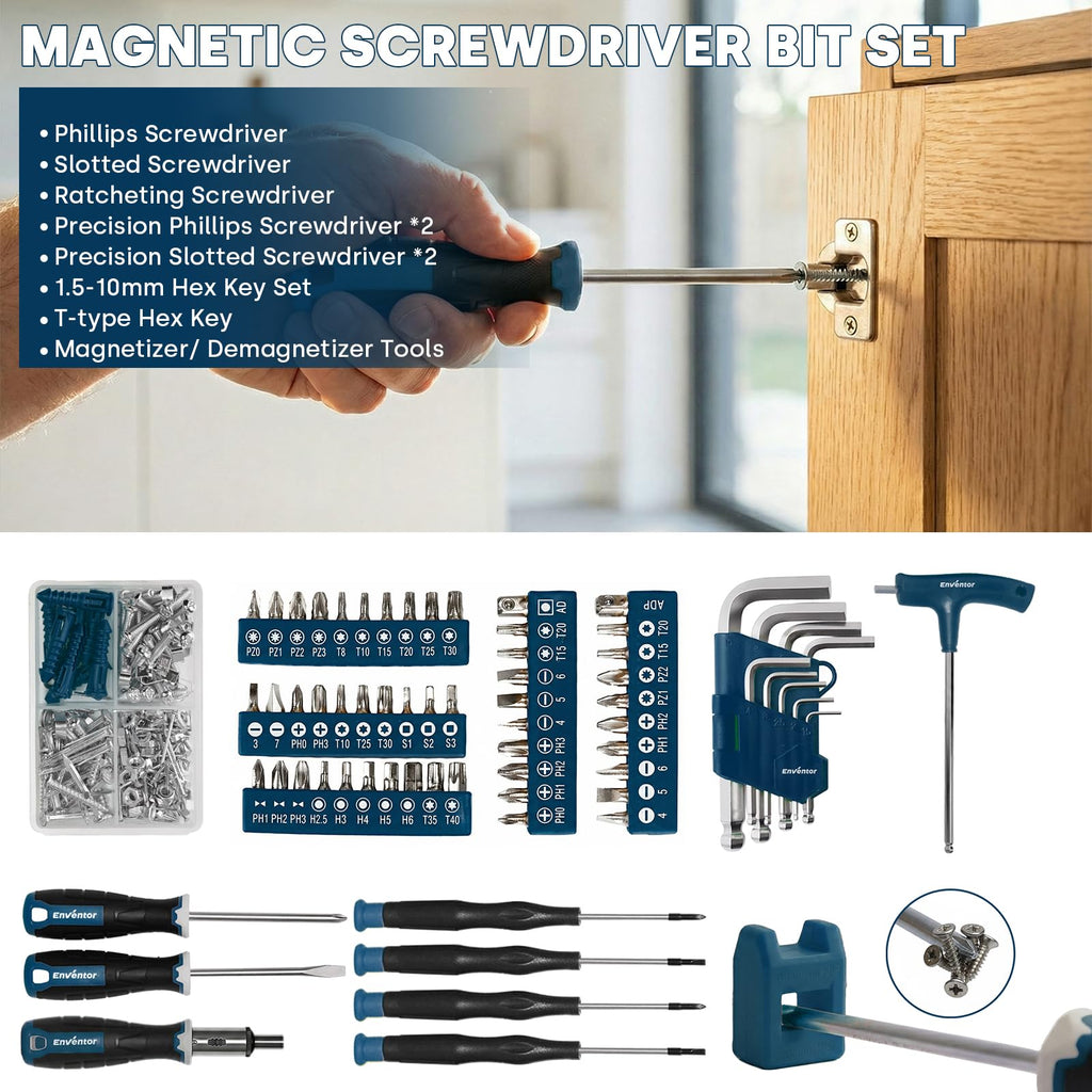 220 Pieces Blue Tool Set with Molded Storage Case D93132