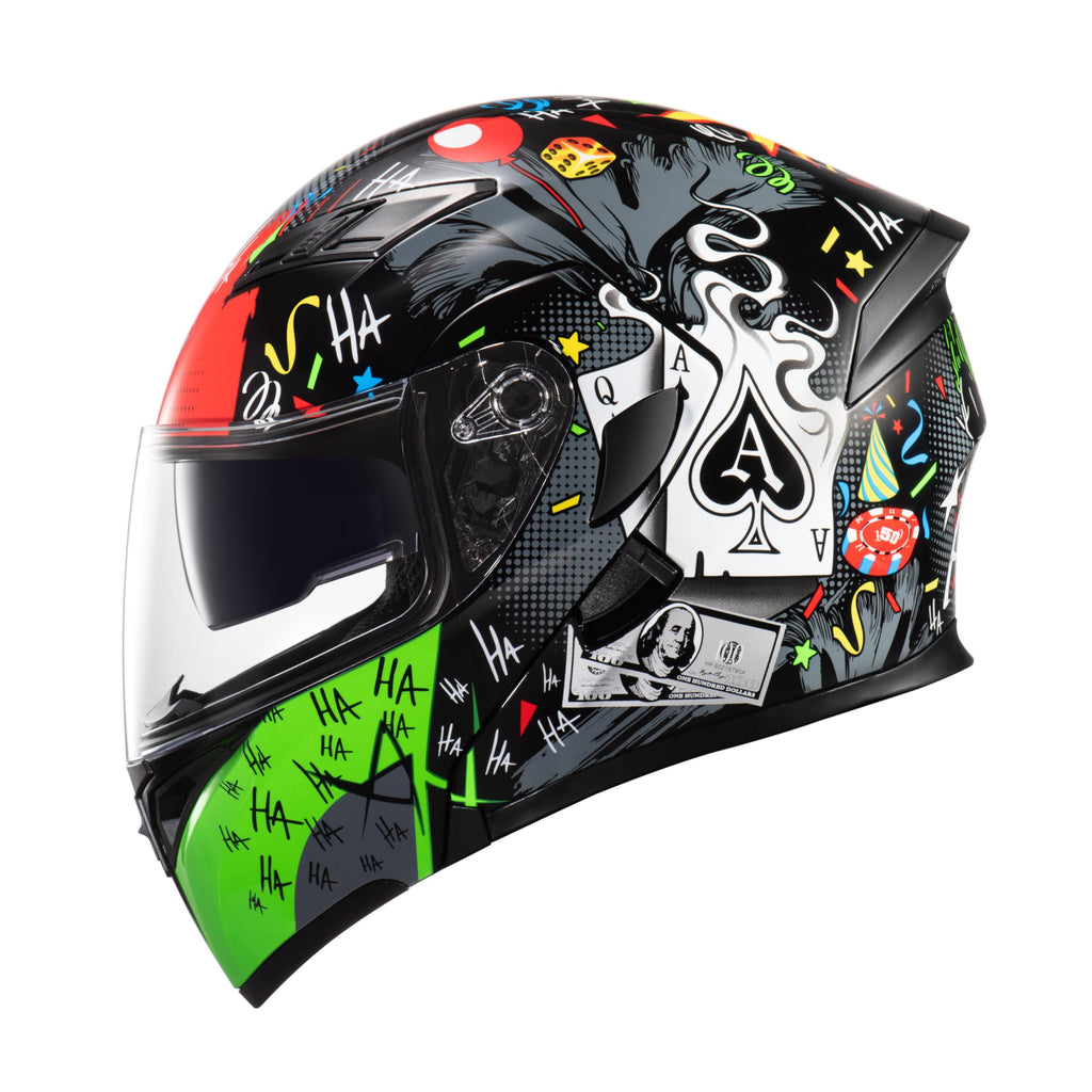 Motorcycle Dual Visor Flip up Modular Full Face Helmet O226