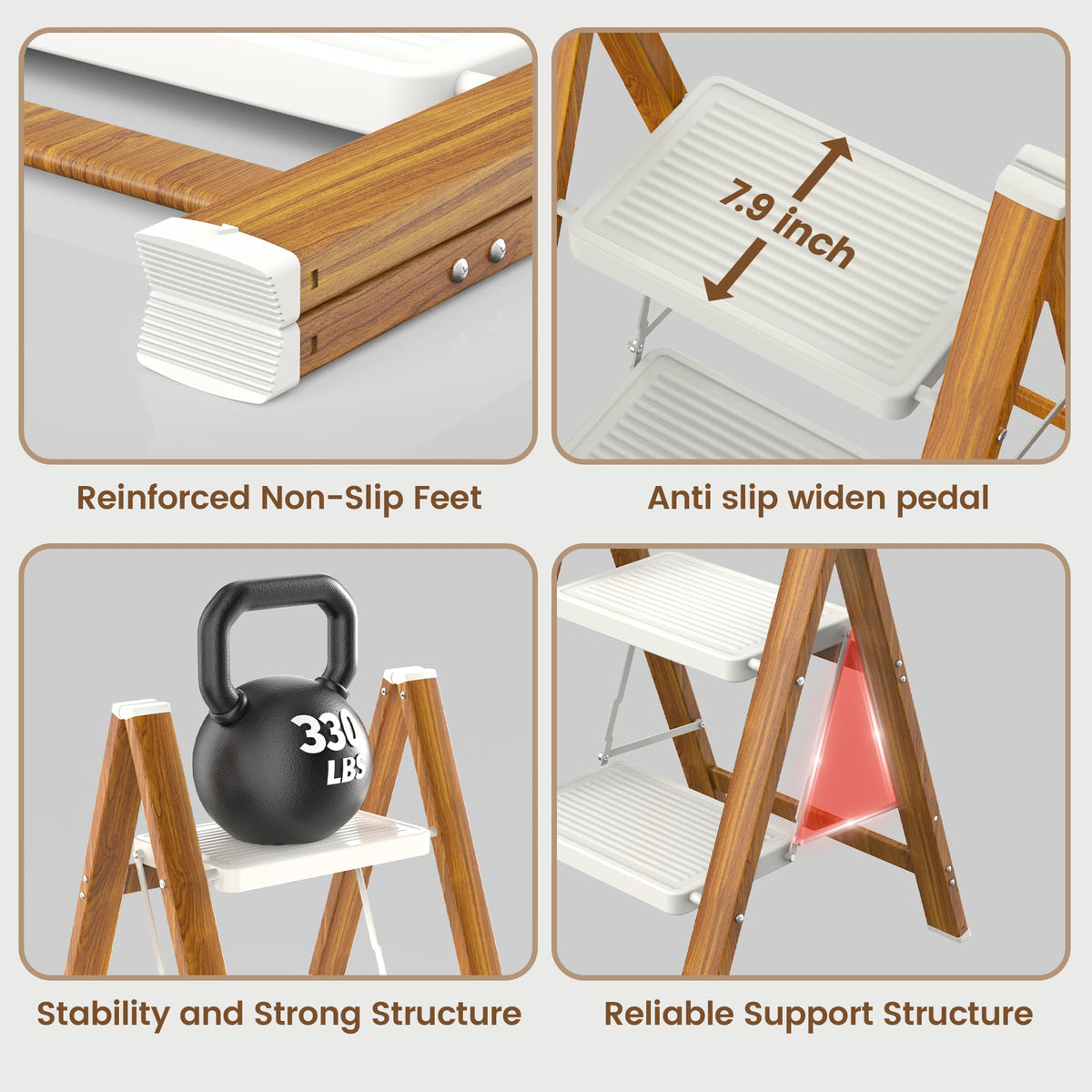 Lightweight Aluminum Folding Step Stool E4930