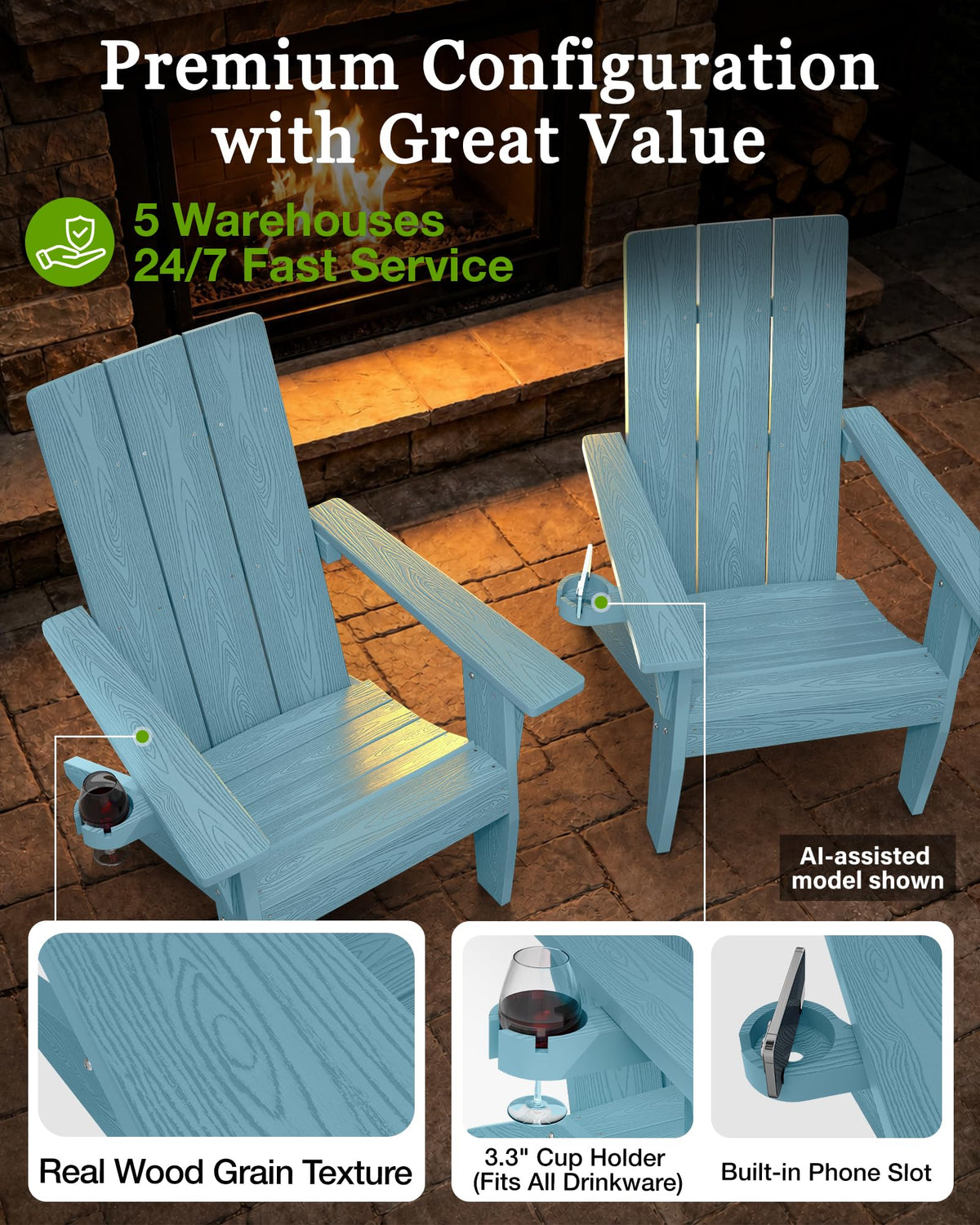 Oversized Adirondack Chair K931