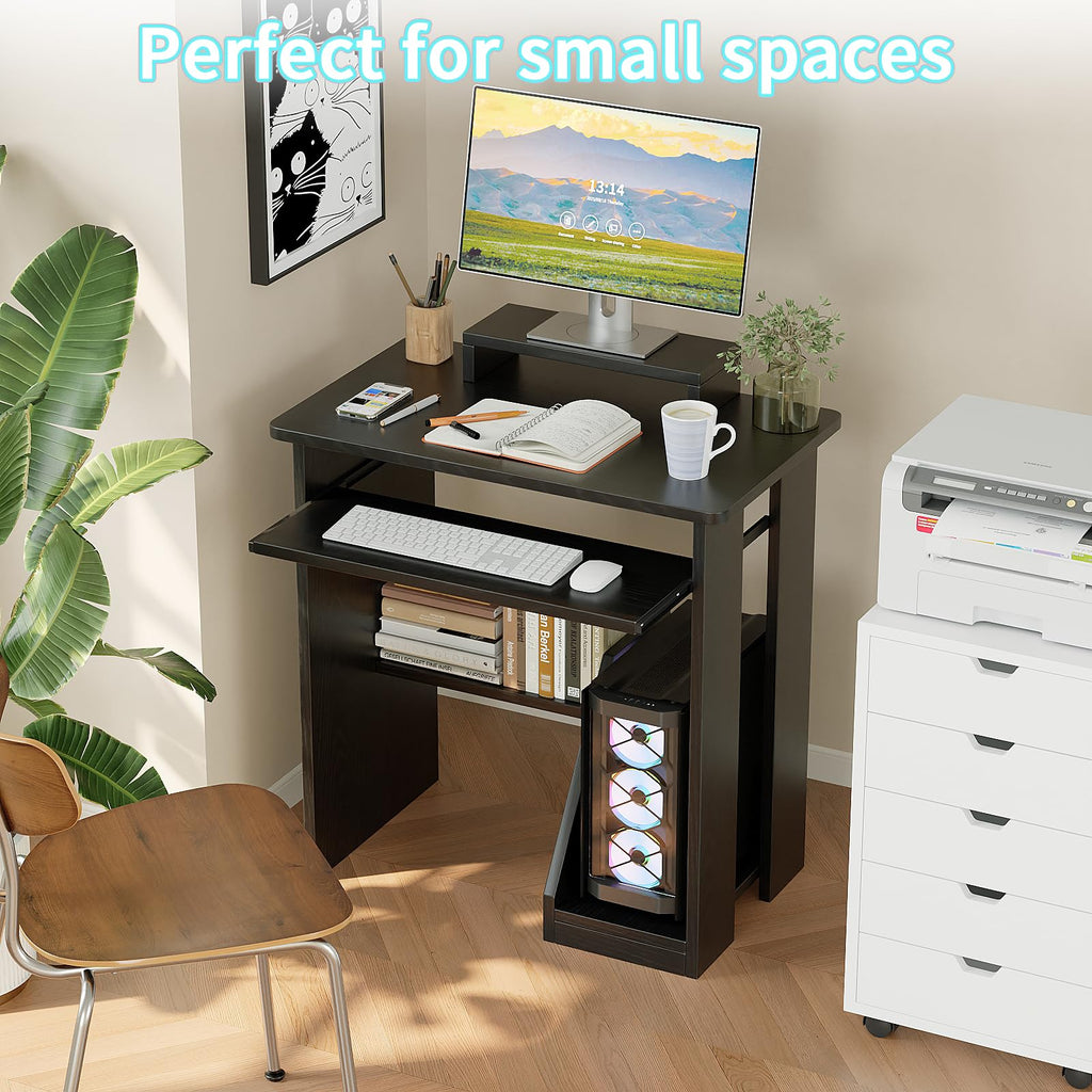 30 Inch Computer Desk with Keyboard Tray E747718