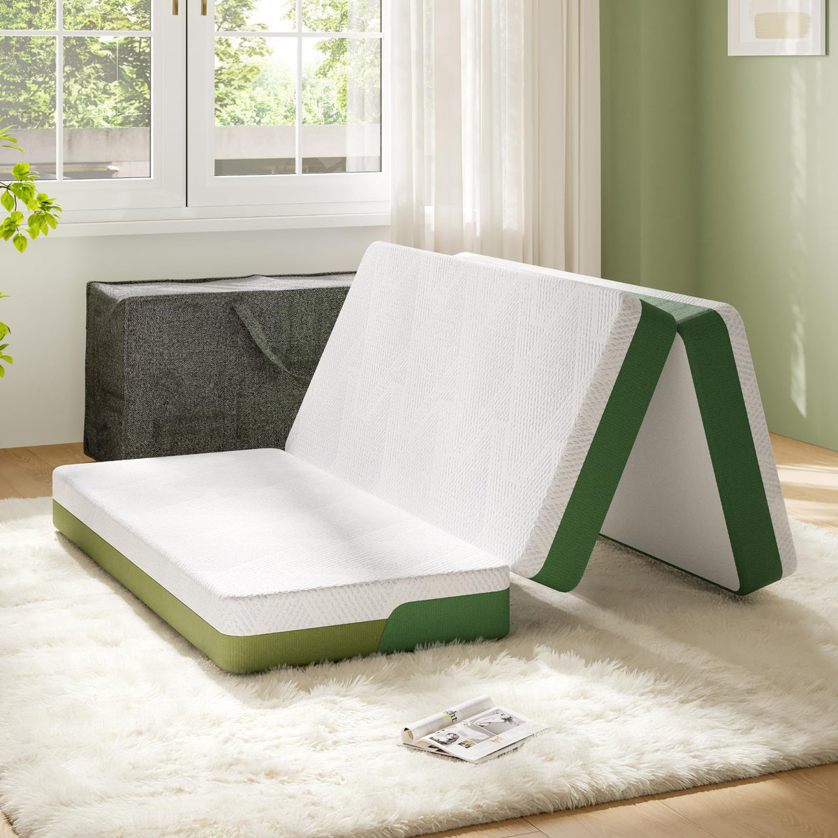 Tri-Fold Mattress Full 6 Inch Memory Foam I814409