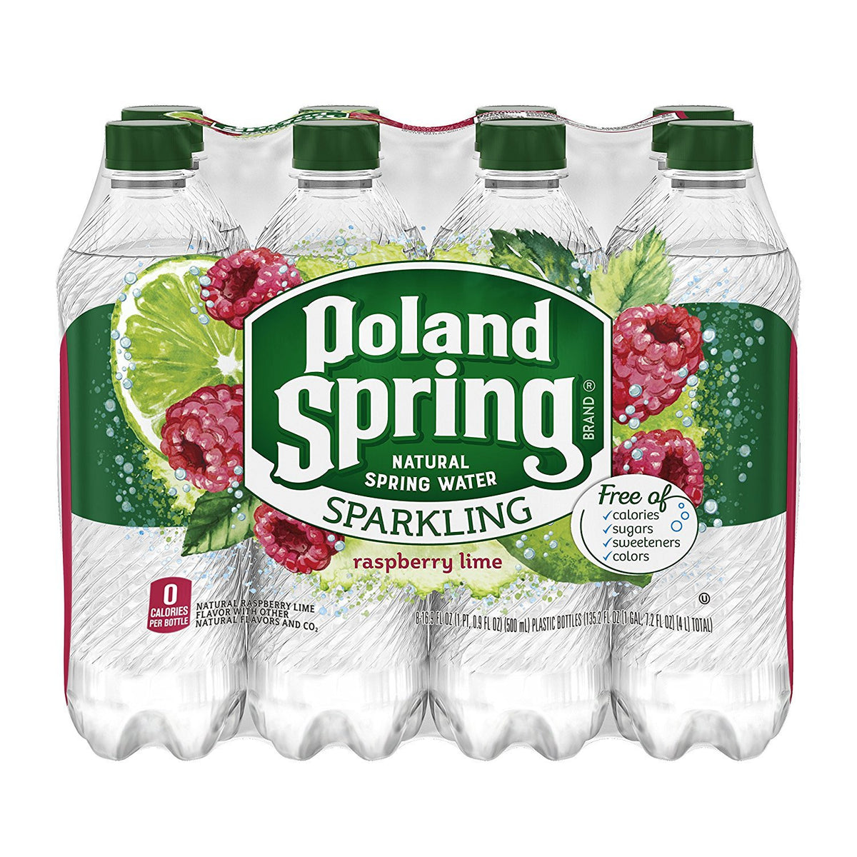 Sparkling Spring Water Raspberry Lime 16.9 Ounce Pack of 8 K426559