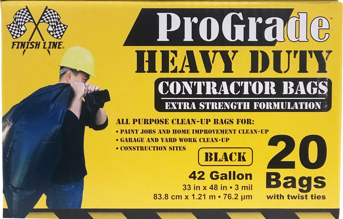 42 Gallon Black Heavy Duty Contractor Trash Bags R8722