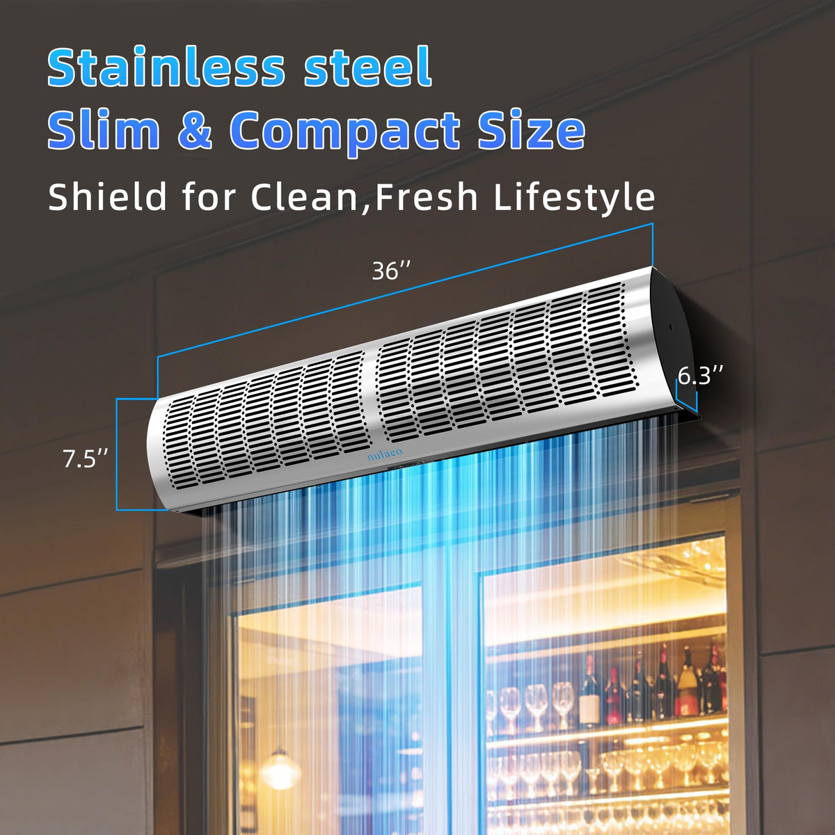 36'' Stainless Steel Wall-Mounted 2-Speed Air Curtain U90737