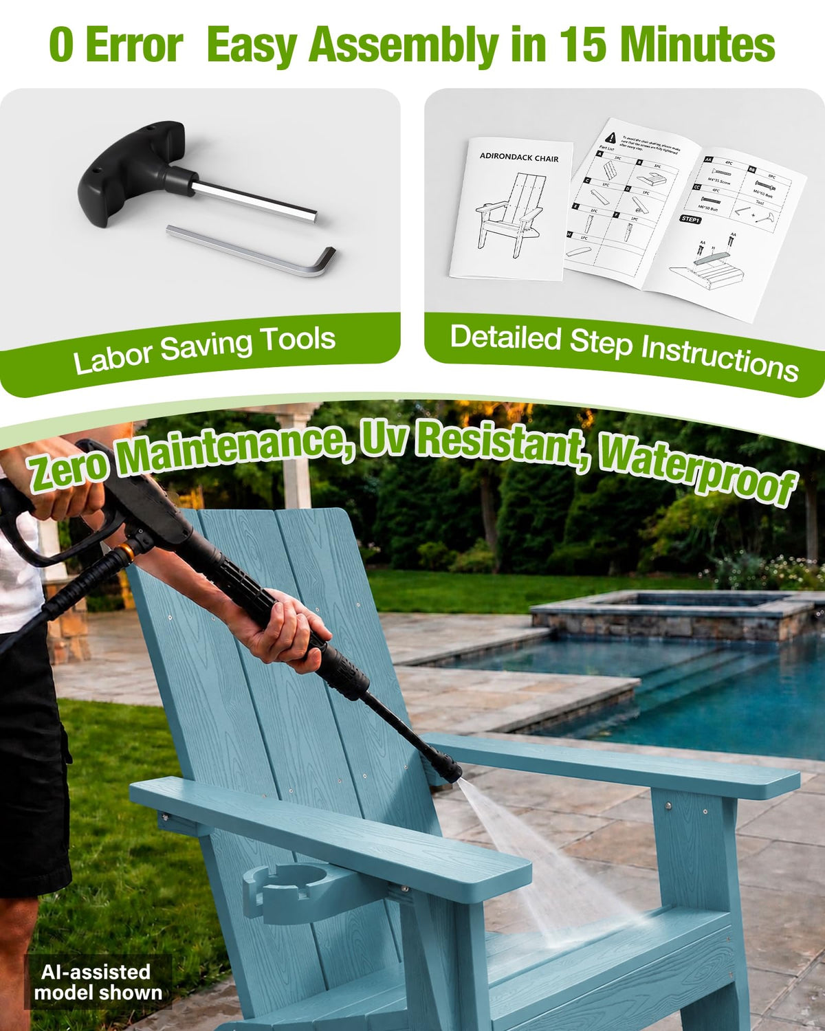 Oversized Adirondack Chair K931