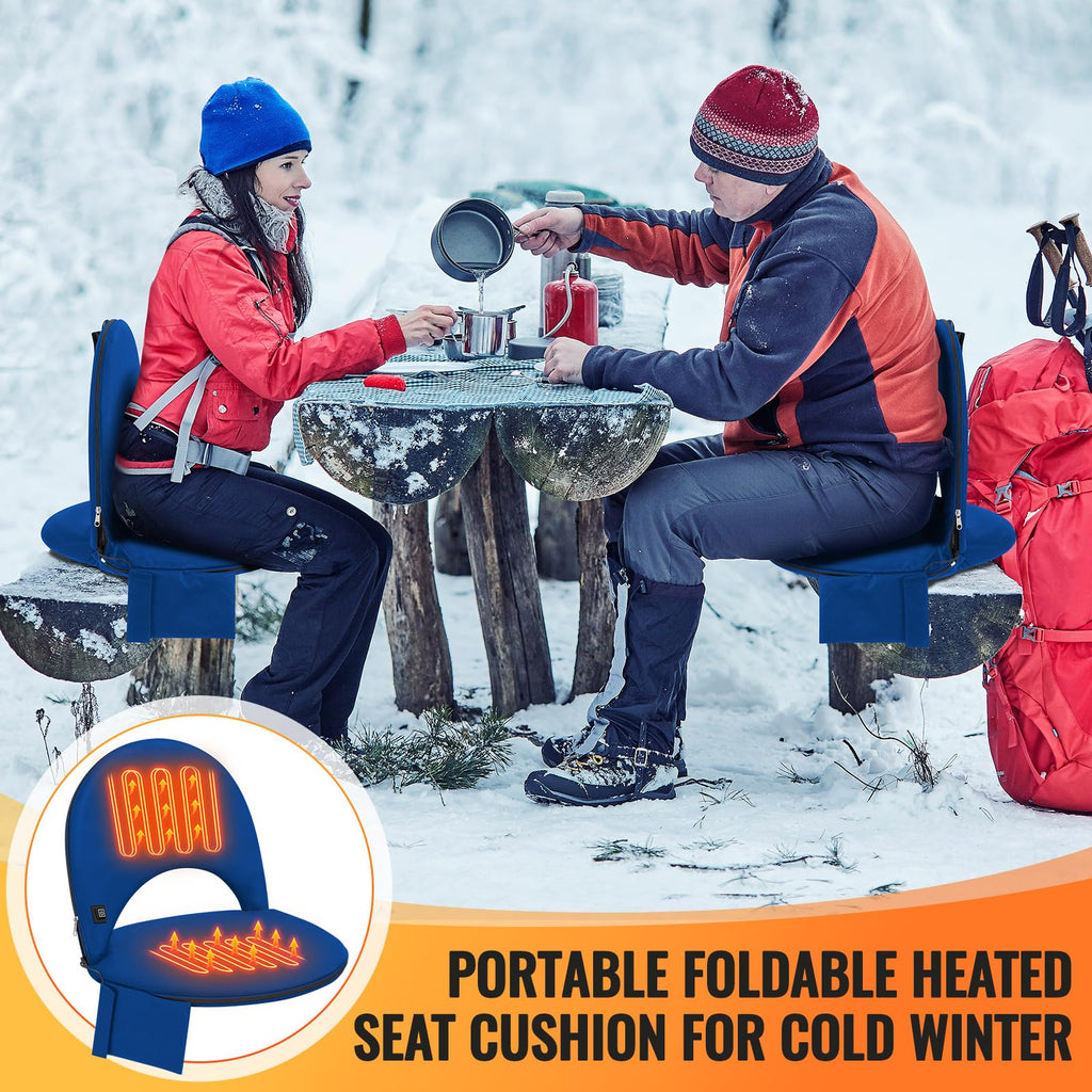 Heated Stadium Seat Cushion with Back Support H294