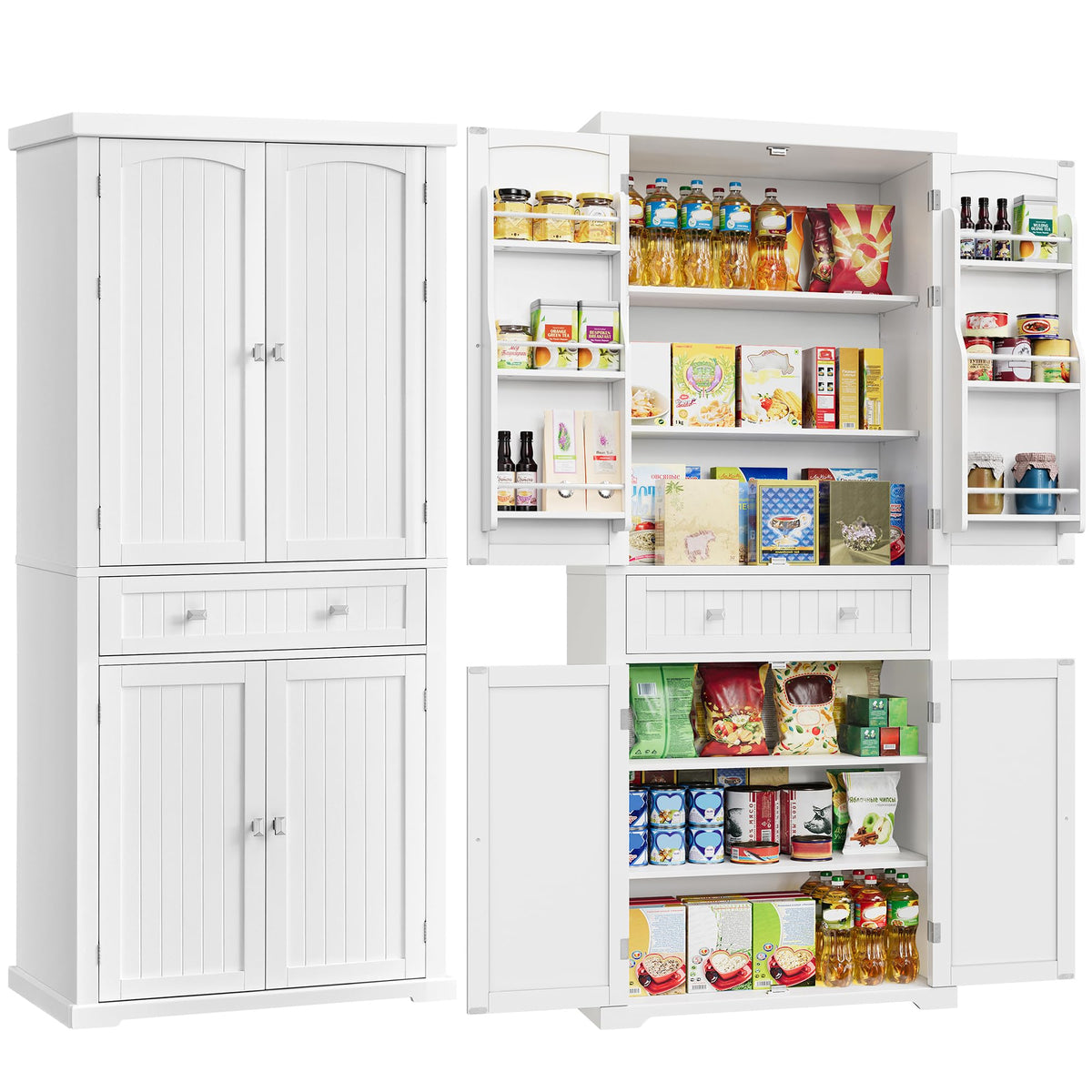 Freestanding Tall Cabinet with Drawer T776