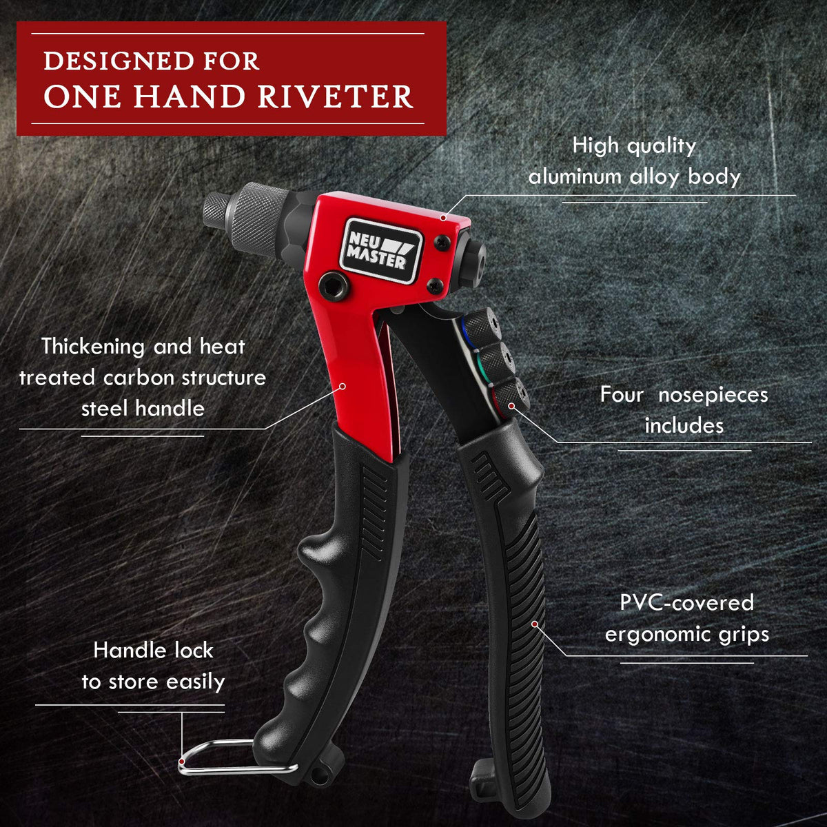 Rivet Gun Tool Kit with 200 Rivets N75824