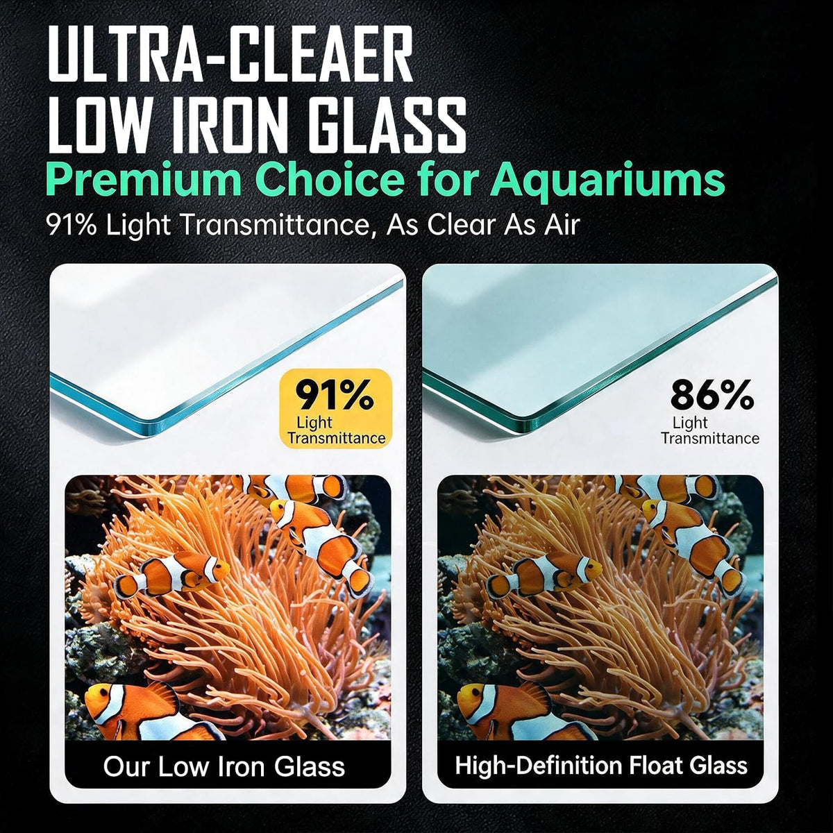 15 Gallon Ultra-Clear Rimless Glass Aquarium Fish Tank L5368