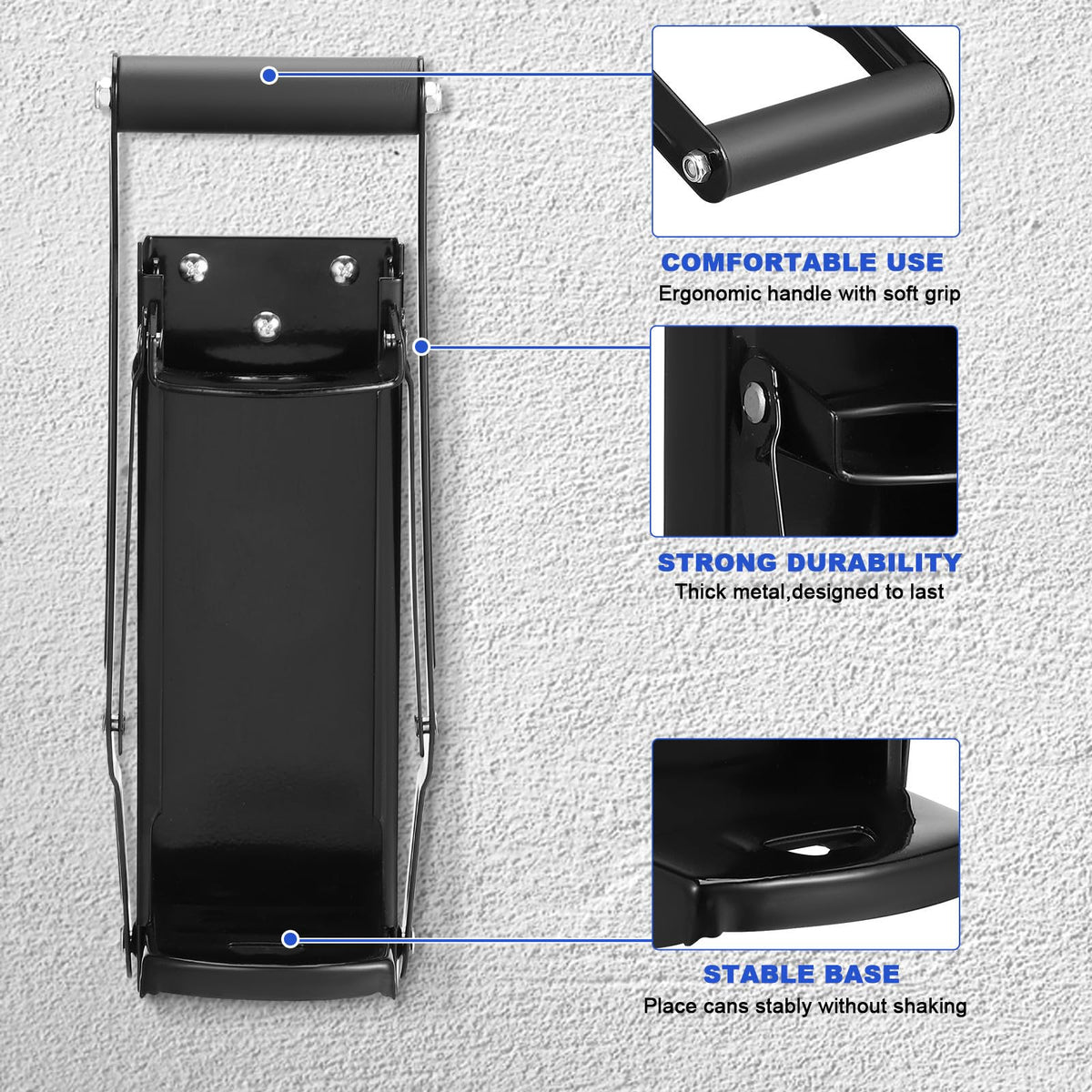 Heavy Duty Stainless Steel Wall Mounted Can Crusher U49826