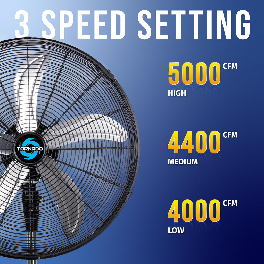 20 Inch 3 Speed Oscillating Pedestal Fan U751612