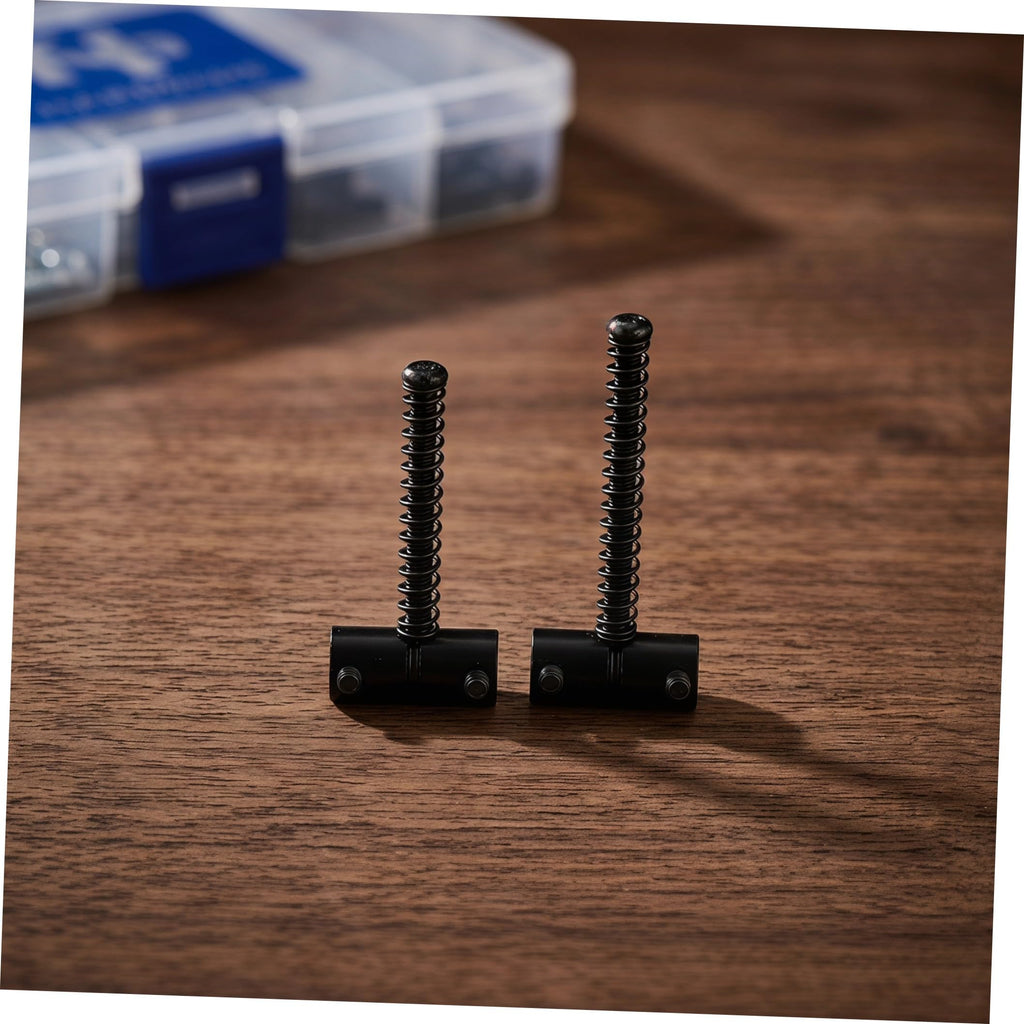 Metal Bass Guitar Bridge Saddles, 4-string, 2 Sets Black K806