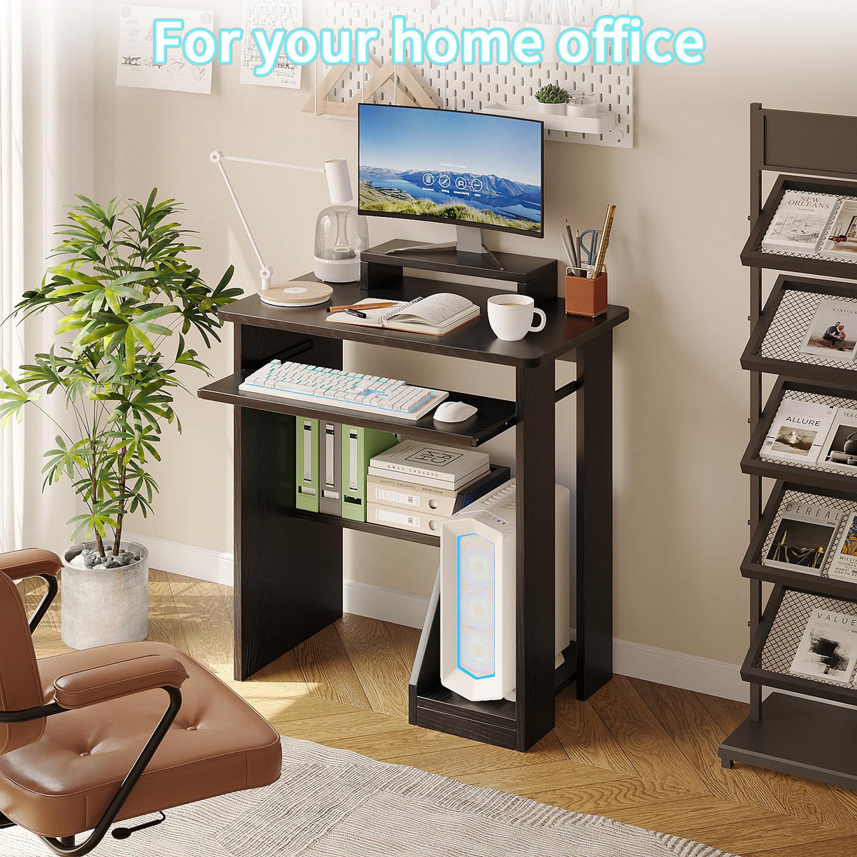 30 Inch Computer Desk with Keyboard Tray E747718