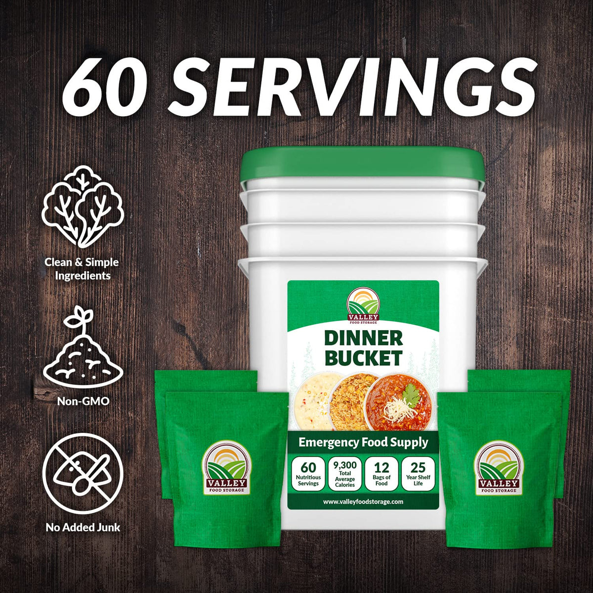 60 Serving Emergency Food Supply Bucket A516