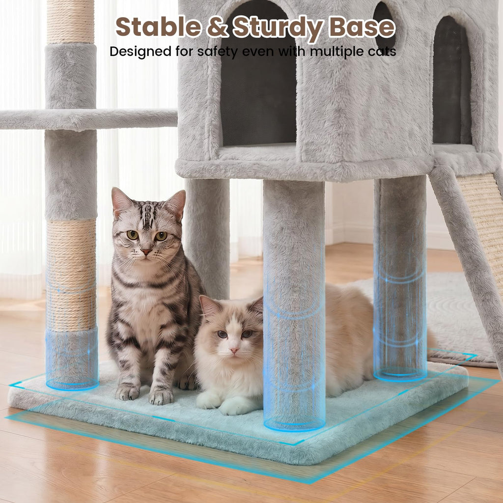 70 Inches Cat Tree with Ladder S663080