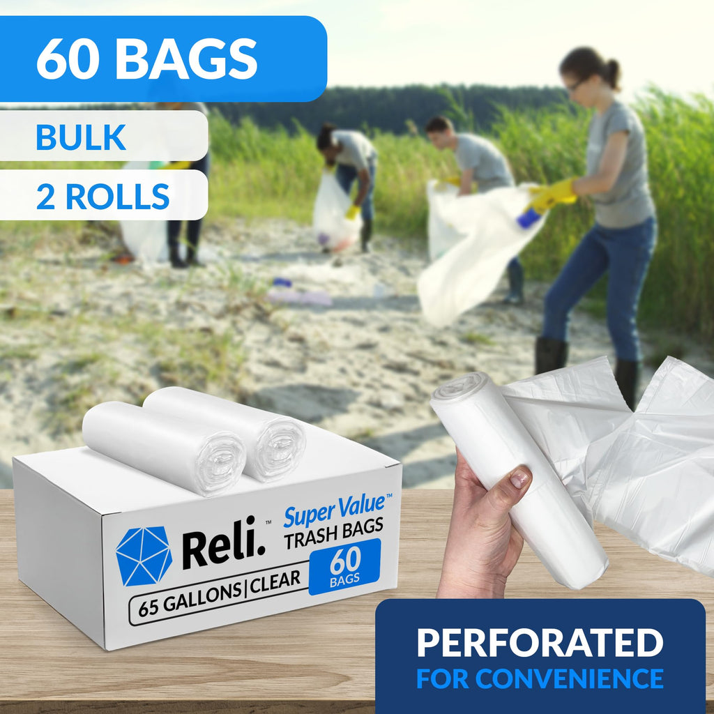 65 Gallon Heavy Duty Trash Bags N4821