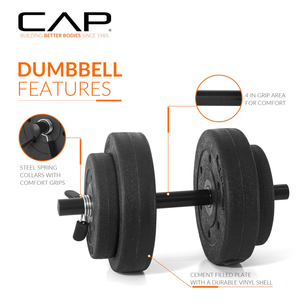 40 LB Adjustable Cement Dumbbell Set Q784124