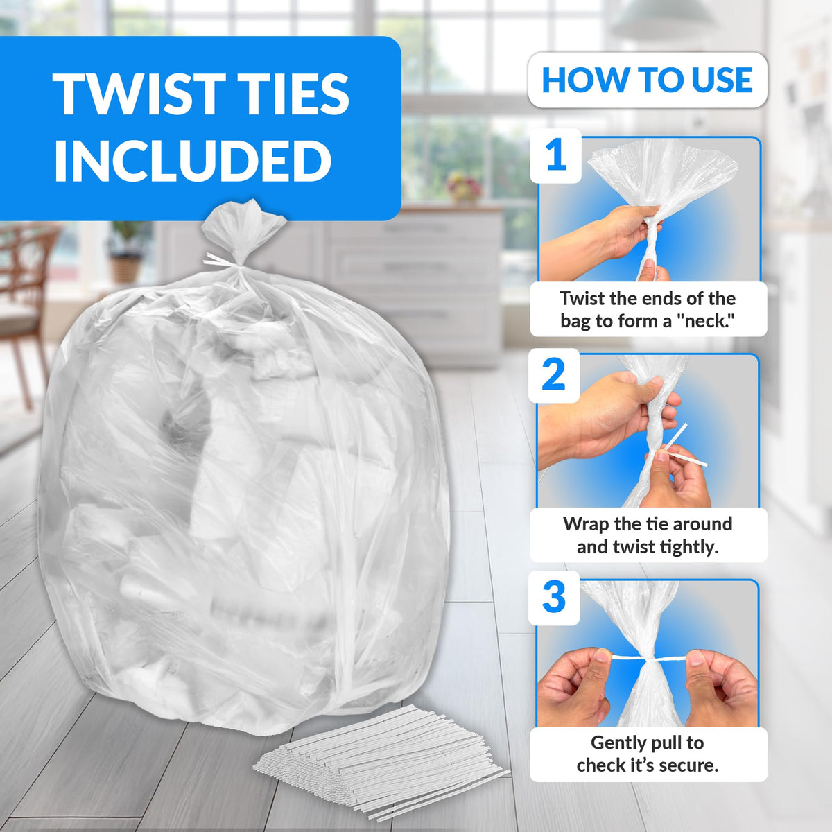 65 Gallon Heavy Duty Trash Bags N4821