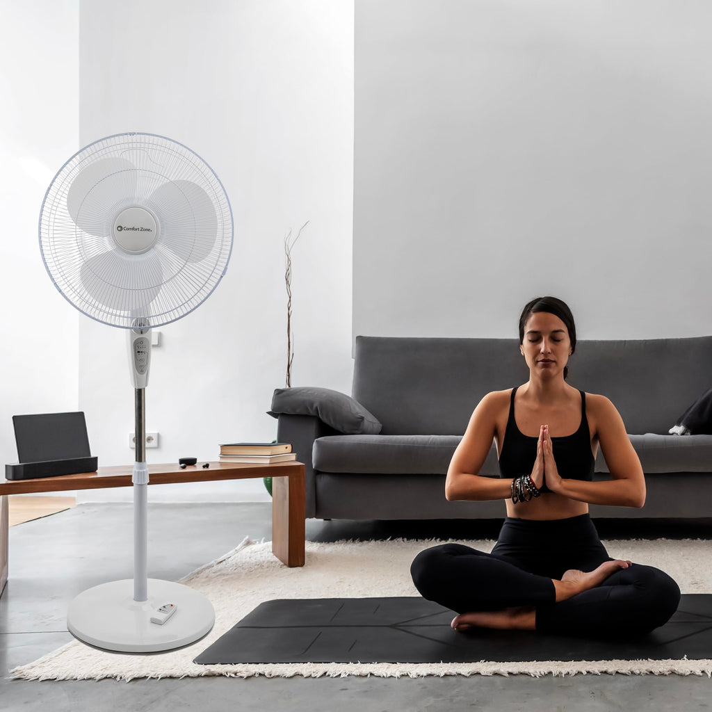 18-Inch Oscillating Pedestal Fan with Remote Control V752