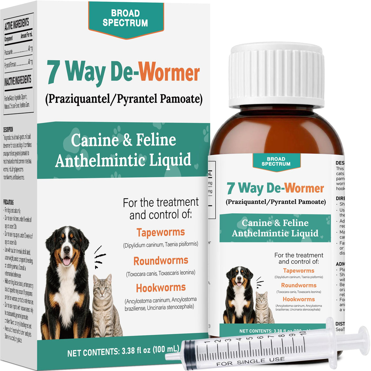 Dewormer for Dogs and Cats 3.38 fl oz L56452