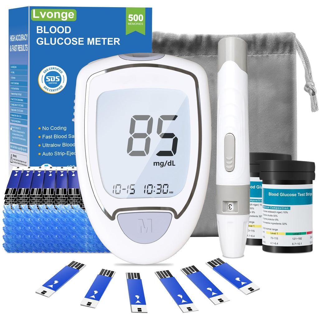 Blood Sugar Testing Kit with 100 Strips & 100 Lancets X51762