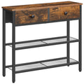 29.5" Narrow Console Table with 2 Fabric Drawers T724