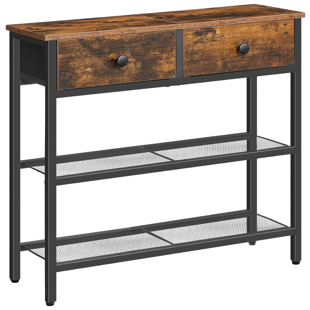 29.5" Narrow Console Table with 2 Fabric Drawers T724