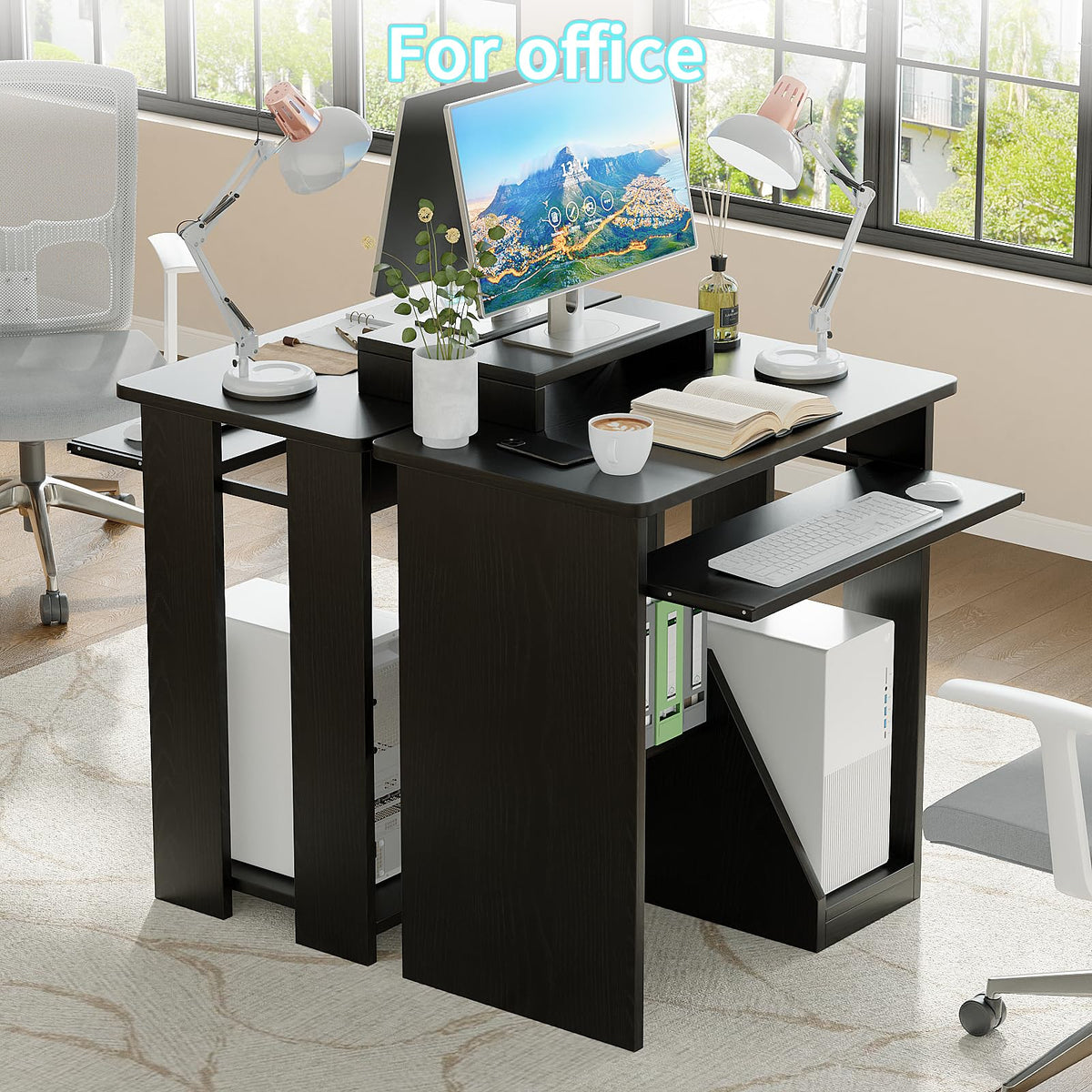 30 Inch Computer Desk with Keyboard Tray E747718