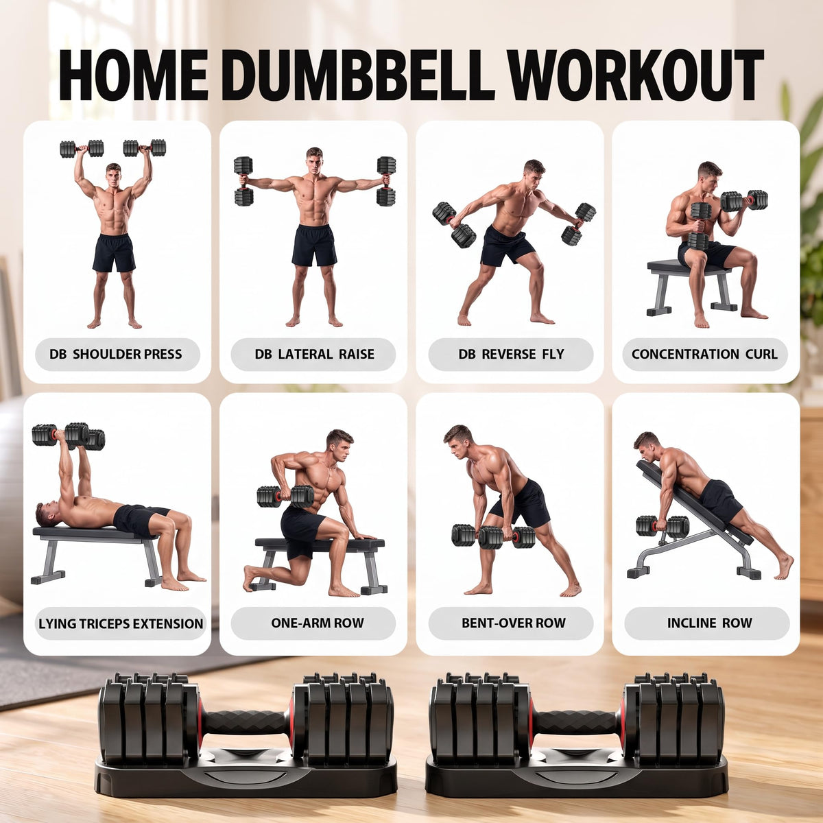 25 lb Adjustable Dumbbell Set W763493