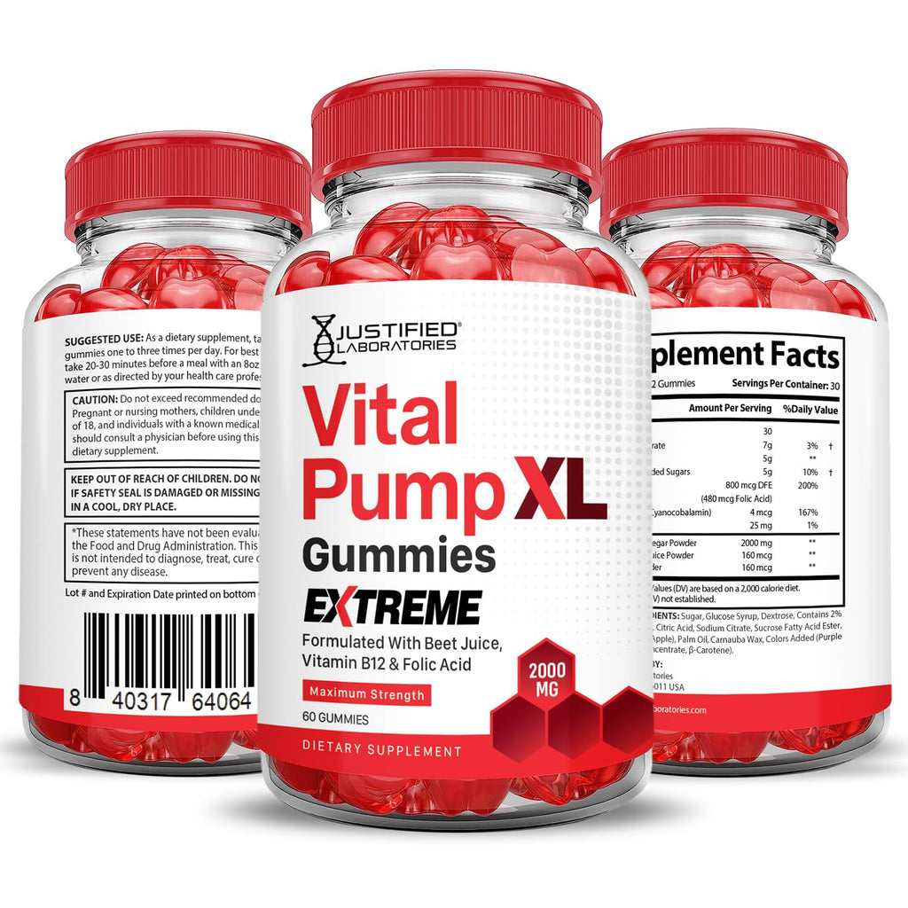2000MG Beet Juice Pomegranate B12 Vegan Gummies B23382