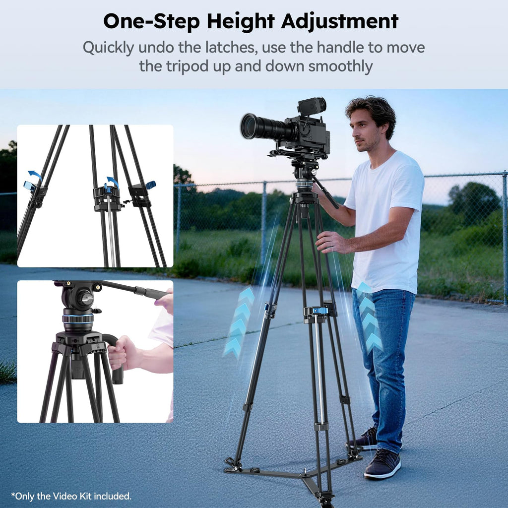 Carbon Fiber Video Tripod with Fluid Head L312