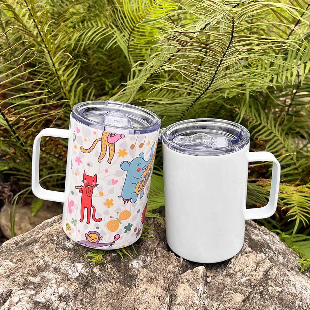 16oz Stainless Steel Sublimation Mug with Lid, 4 Pack Q991900